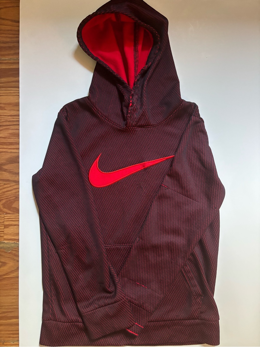 Boys Nike Maroon & Red Pullover Hoodie